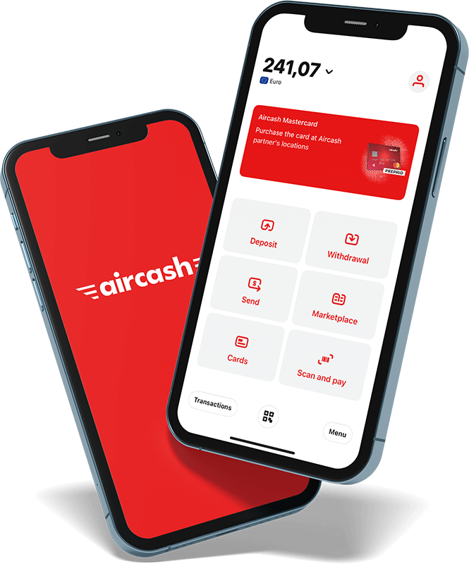 Aircash Money transfer, Aircash Mastercard, Abon